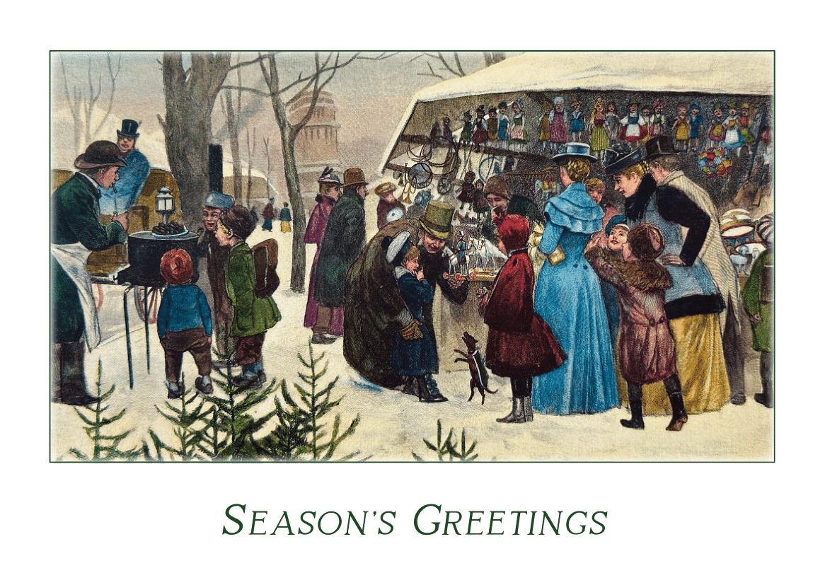 12 Sustainable Christmas Cards (vintage style) by Locky's Wonder Emporium
