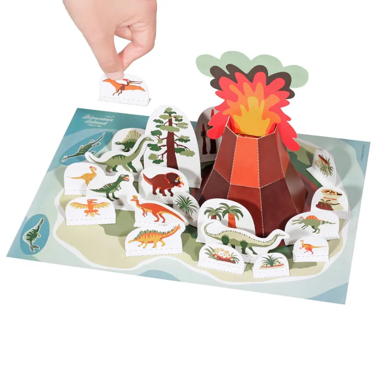 Dinosaur Island Paper Toy