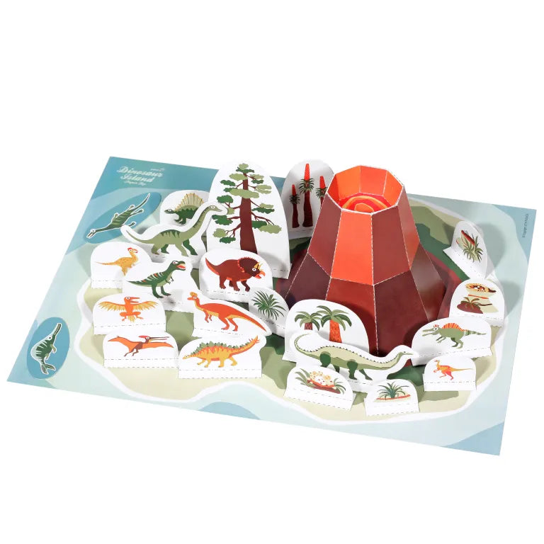 Dinosaur Island Paper Toy