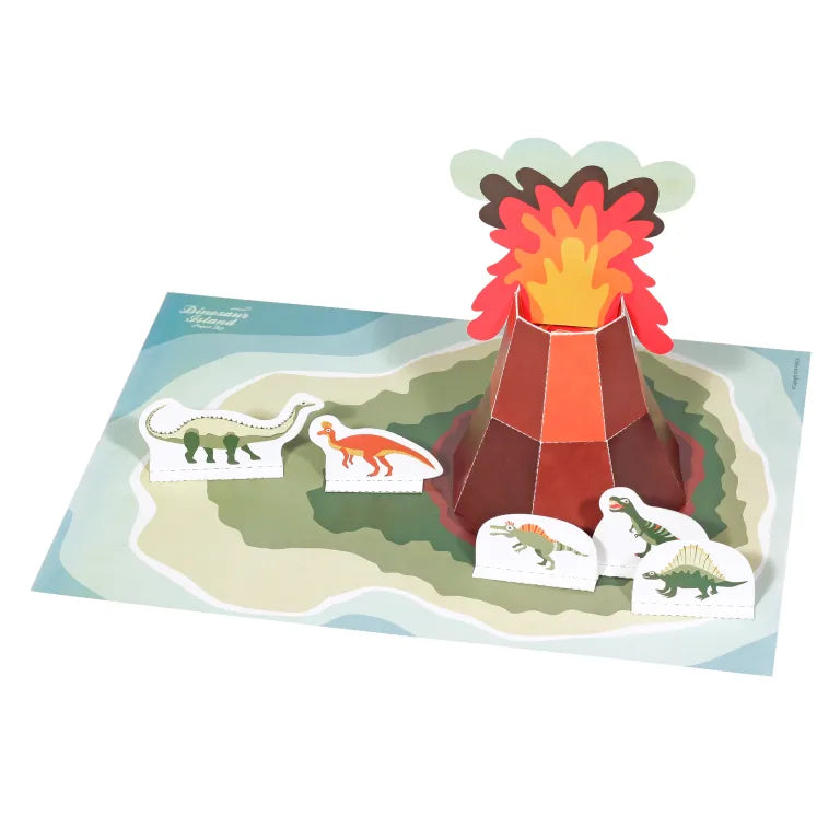 Dinosaur Island Paper Toy