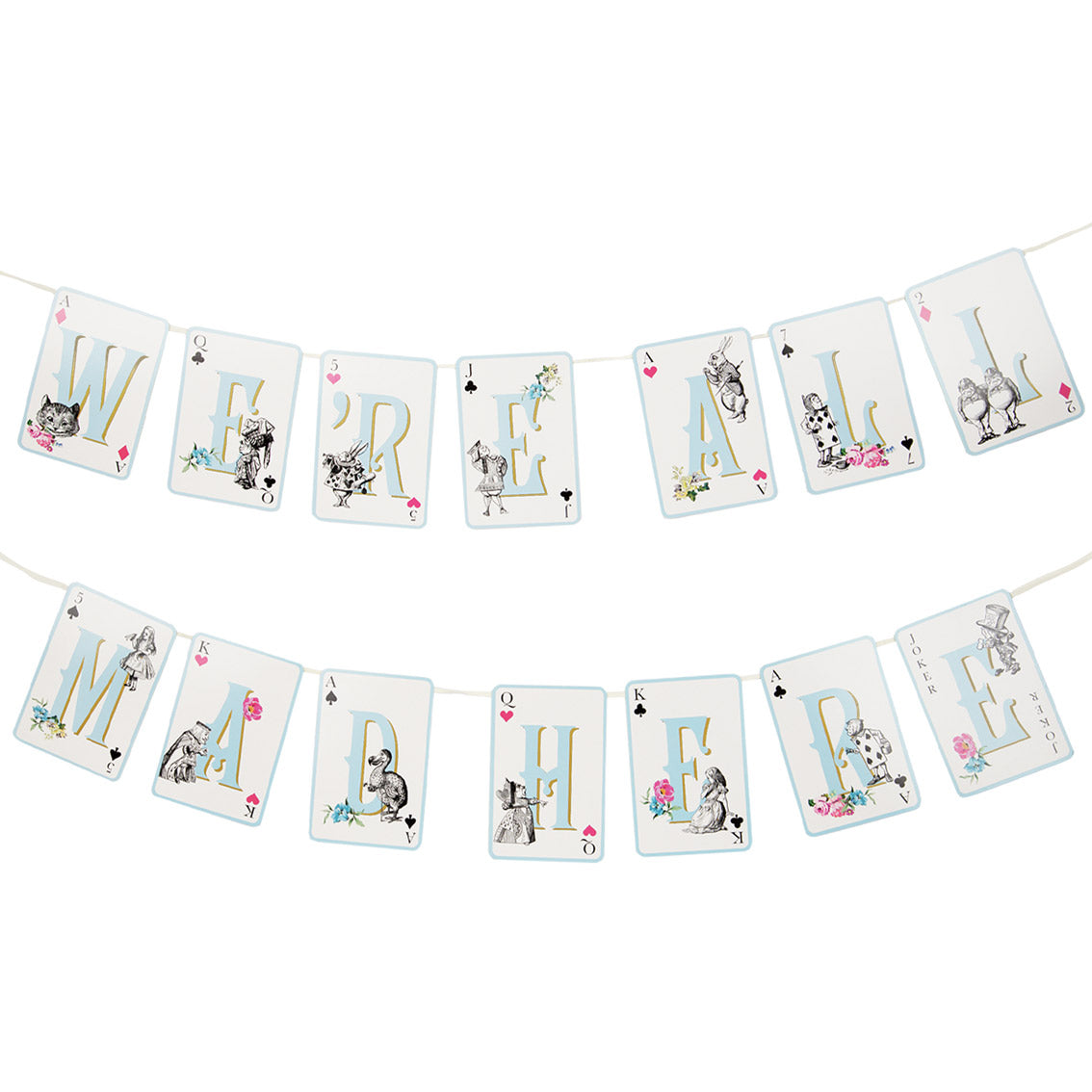 Alice in Wonderland 'We're All Mad Here' Paper Bunting
