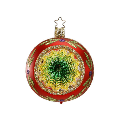 Glass Christmas Decorations (reflector ball - red)