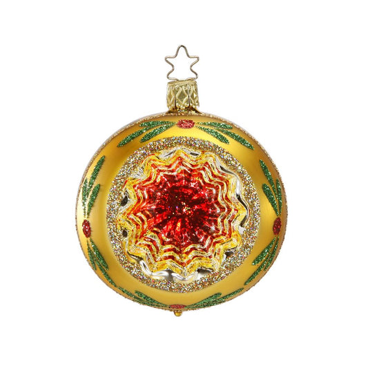 Glass Christmas Decorations (reflector ball - gold)