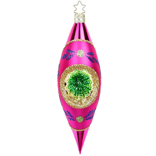 Glass Christmas Decorations (reflector long - pink)