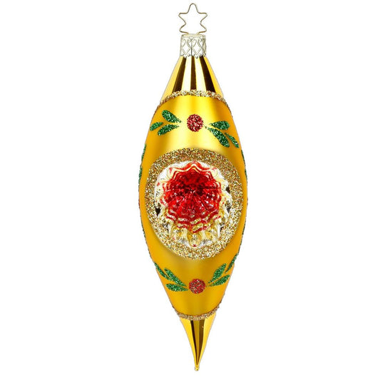 Glass Christmas Decorations (reflector long - gold)