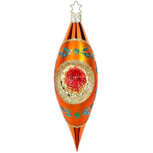 Glass Christmas Decorations (reflector long - orange)
