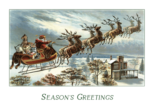 12 Sustainable Christmas Cards (vintage style) by Locky's Wonder Emporium