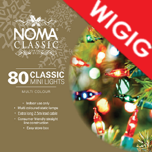 Classic mini string Christmas Tree Lights 80 Multicolour