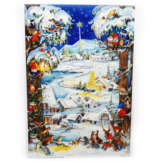 Christmas Advent Calendar Winter Scene Village