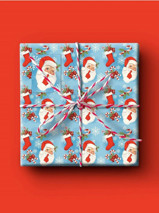 Secret Santa Gift Wrapping Paper (sheet = 70cm x 50cm)