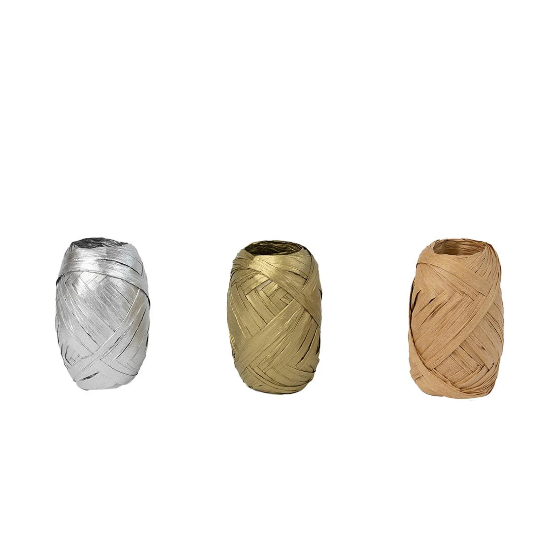 Metallic Raffia Sustainable Ribbon - 3 Pack