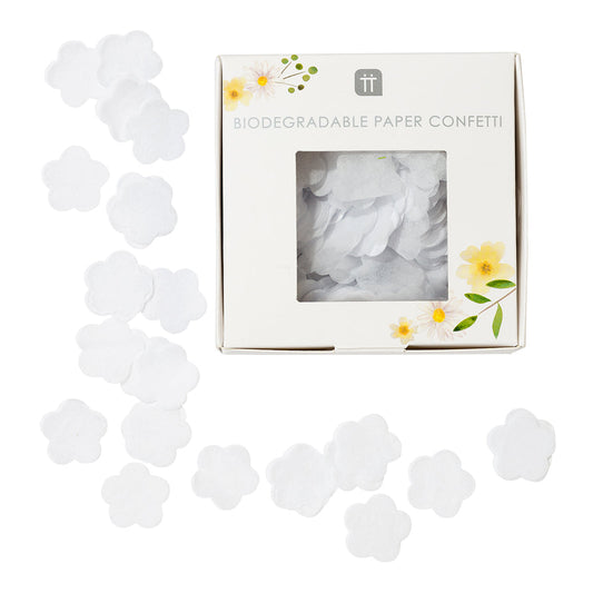 White Biodegradable Wedding Confetti