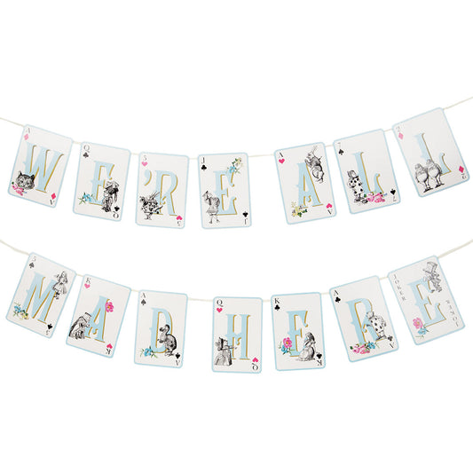 Alice in Wonderland 'We're All Mad Here' Paper Bunting