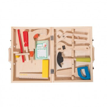 Wooden Tool Box and Tools