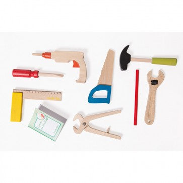 Wooden Tool Box and Tools